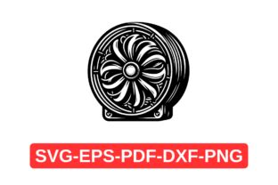 Cooling Fan Silhouette Svg Technology Graphic By Artful Assetsy