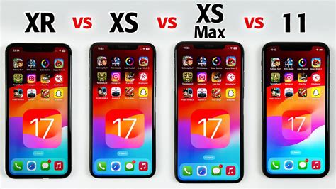 IOS 17 SPEED TEST IPhone XR Vs XS Vs XS Max Vs IPhone 11 Watch