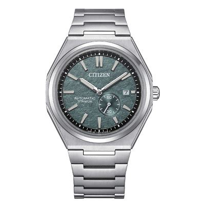 Citizen Automatic Watch Super Titanium Green Dial Small Seconds Nj