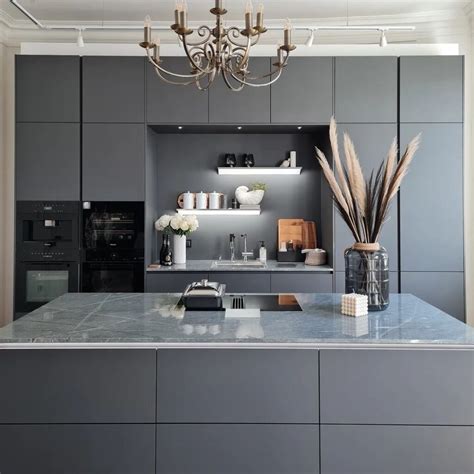 Dust Grey Matte Handleless Kitchen Mo S Designs