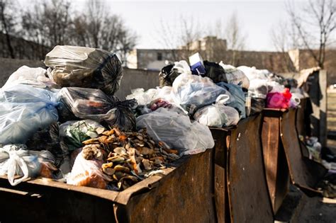 Premium Photo Overflowing Litter Bin Garbage Bins Are Overfilled