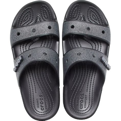 Crocs Classic Croc Glitter Ii Sandals Grey Dressinn