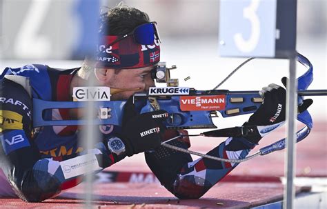 Biathlon Le Norv Gien Sturla Laegreid Exclu De La Course Apr S Un Tir