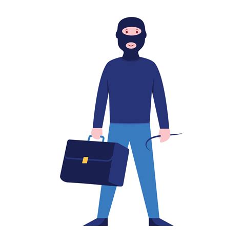 A man with face mask thief concept vector 15975967 Vector Art at Vecteezy