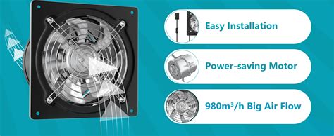 Hg Power Extracteur D Air Mm Ventilateur Mural M H Avec Clapet