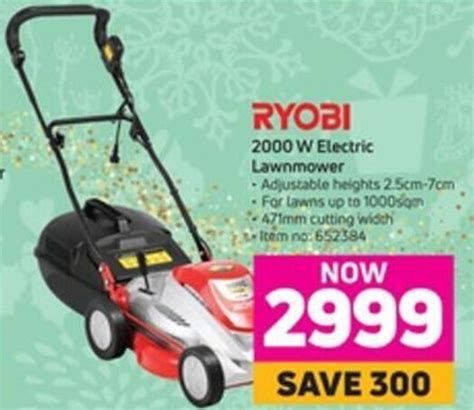 Ryobi 2000w Electric Lawnmower Offer At Game