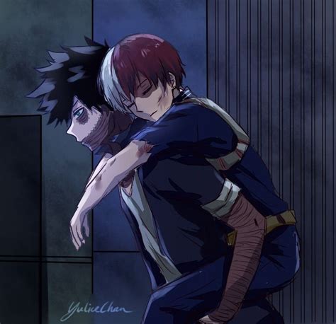 Shouto Todoroki Dabi My Hero Academia 캐릭터 일러스트 애니메이션 배경 일러스트레이션