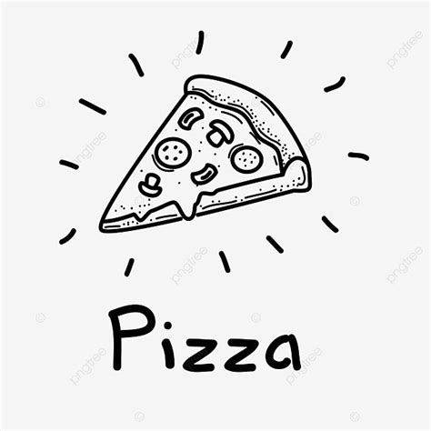 Hand Drawn Pizza Vector Hd Images Slice Of Pizza Vector Illustration