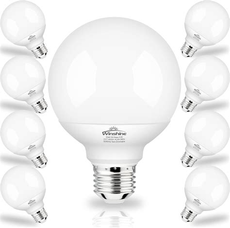 Winshine Pack Globe Bathroom Light Bulbs K Natural Daylight W