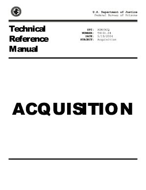 Fillable Online Bop Technical Reference Manual Acquisition