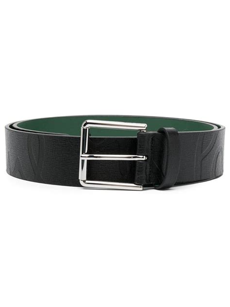 PAUL SMITH Embossed Logo Leather Belt Paul Smith