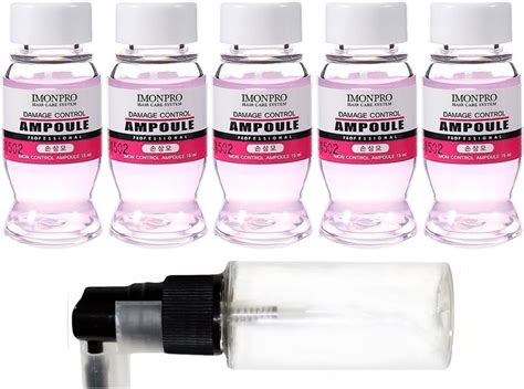 Imonpro Hair Ampoules Damage Control 5 X 15ml With Spray Bottle For Dry Damaged Hair Pre