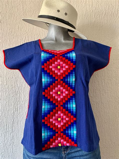 Authentic Vintage Mexican Chiapas Huipil Mexican Handmade Blouse