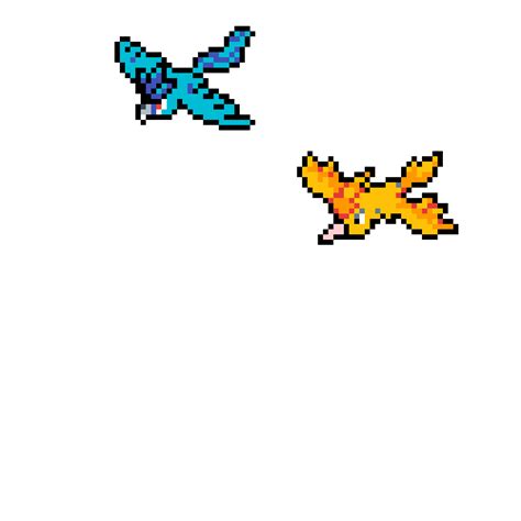 Pixilart Articuno And Moltres By Depressioniskey