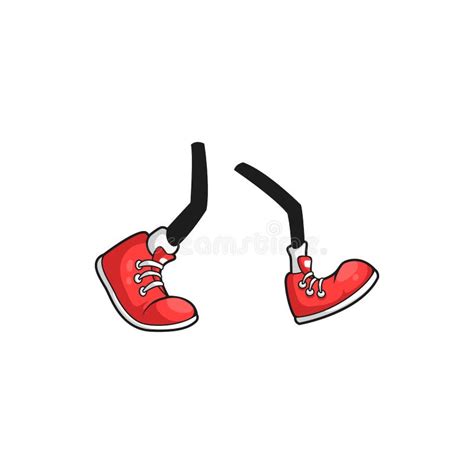 Cartoon Comical Foots in Shoes, Human Feet Mascot Stock Vector ...