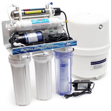 Naturewater Equipo de ósmosis inversa RO 6 Etapas Con lámpara UV 180l