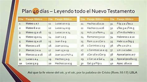 Caudales De Vida Plan 40 Días Leyendo Todo El Nuevo Testamento