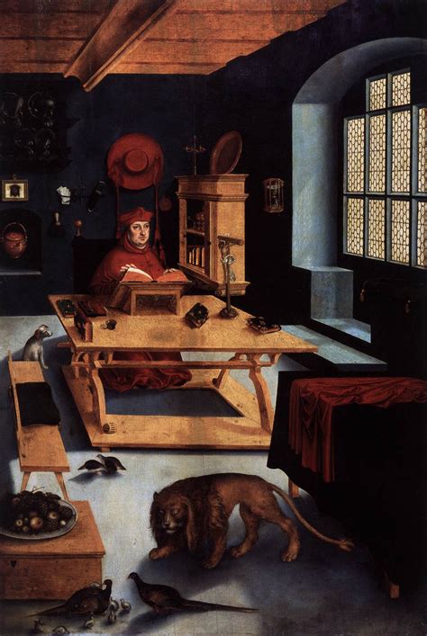 Cardinal Albrecht Of Brandenburg As St Jerome In His Study By Cranach