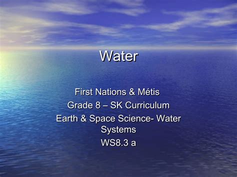 Water first nations ws8.3 | PPT