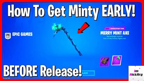 How To Get MINTY PICKAXE EARLY FREE Before Official Release