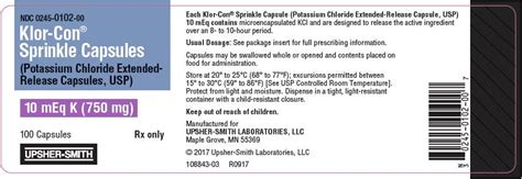 Klor Con Sprinkle Fda Prescribing Information Side Effects And Uses