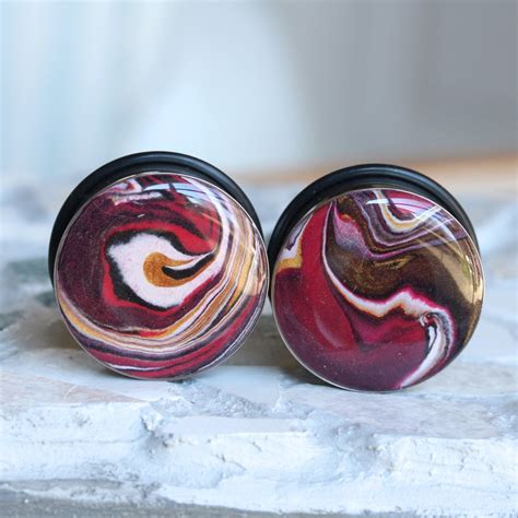 1 inch Plugs Gauges Ear Tunnels Single Flare Flesh Tunnels