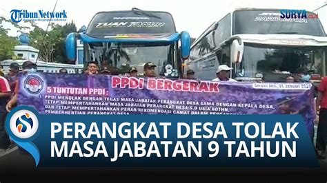 Ratusan Perangkat Desa Dari Magetan Tolak Wacana Masa Jabatan Tahun