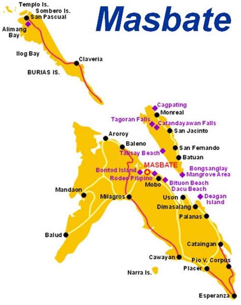 MASBATE MAP - LAPAY BANTIGUE FESTIVAL WEBSITE