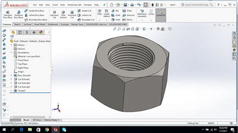 Solidworks Tutorial How To Draw M12 Nut YouTube