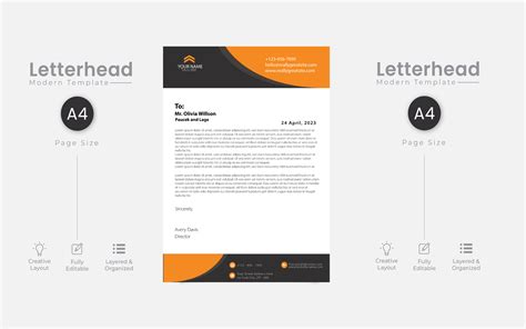 Minimalist Business Letterhead Corporate Identity Template