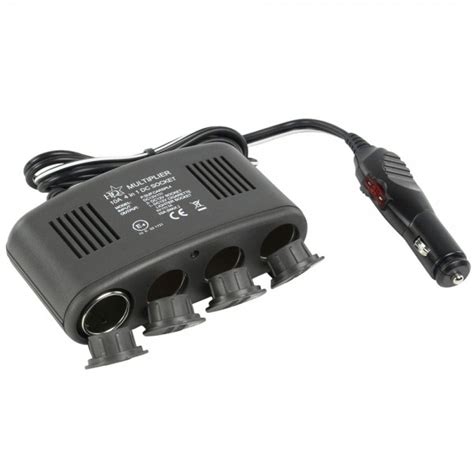 KFZ 4 Fach Verteiler Zigarettenanzünder Steckbuchse Adapter 12V USB