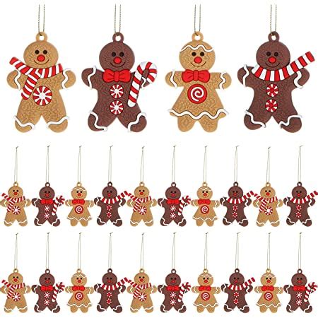 Amazon Whaline Pcs Christmas Gingerbread Ornaments Set X