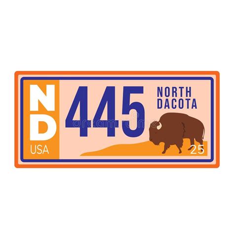 North Dakota License Plate Stock Illustrations – 9 North Dakota License ...