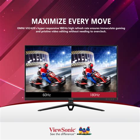 Viewsonic Vx2428 24” 180hz Fast Ips Gaming Monitor Viewsonic Store