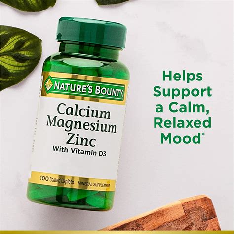 Nature S Bounty Calcium Magnesium Zinc With Vitamin D3 100 Caplets