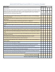 Adult ADHD Self Report Scale ASRS V1 1 Symptom Checklist Course Hero