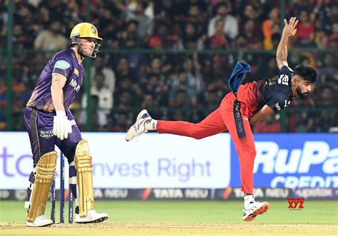 Bengaluru Rcbs Mohammed Siraj Bowls During The Ipl 2023 Match