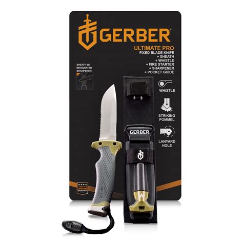 Gerber Gear Ultimate Knife Tactical Knife With Fire Starter Sharpener