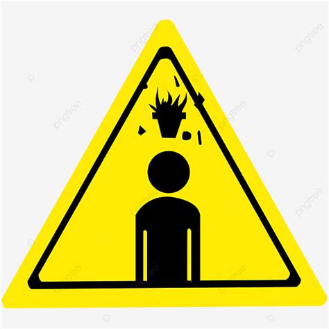 Yellow Warning Sign Beware Of Falling Objects Creative Warning Signs