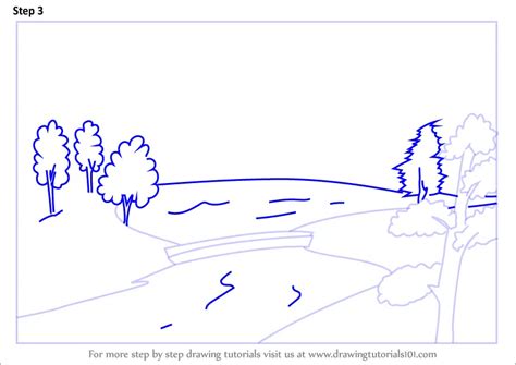 How to Draw an Easy Landscape (Landscapes) Step by Step ...