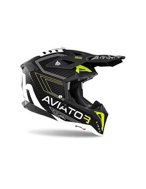 Helm Airoh Aviator Primal Carbon Gelb Mat