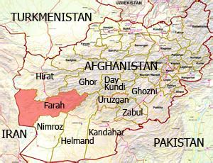 A Map Of Afghanistan Highlighting Farah Province Conflict Migration