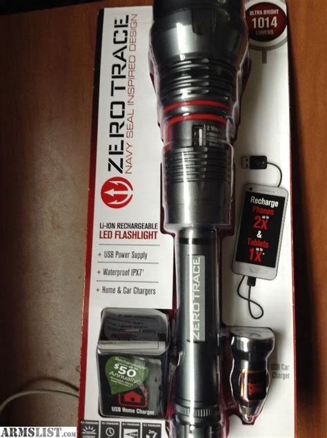 Armslist For Sale Zero Trace 1014 Lumen Rechargeable Led Flashlight With Portable Power