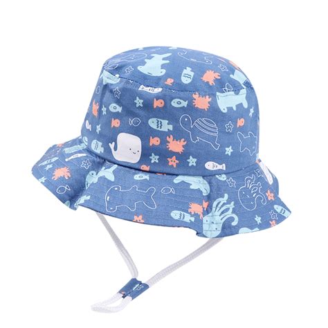 Kids Adjustable Chin Strap Sun Protection Hats Summer Spring Sun Hat Cute Cartoon Outdoor Beach ...