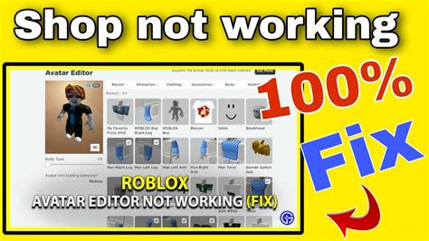 How To Fix Roblox Avatar Shop Not Working How To Fix Avatar Not Loading Roblox Youtube