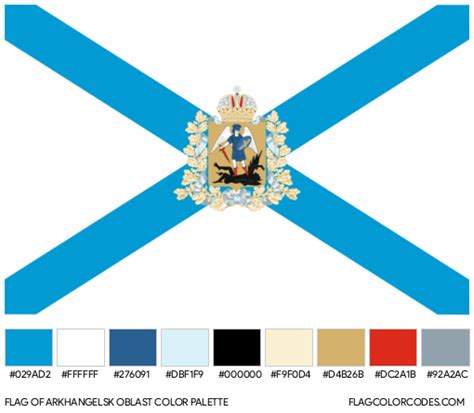 Arkhangelsk Oblast flag color codes