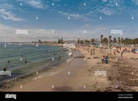 Unknown people on the beach of Swakopmund, Namibia Stock Photo - Alamy