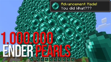 What If I Throw 1000000 Ender Pealrs Youtube