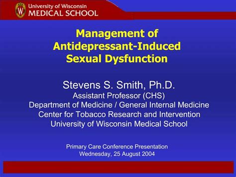 Ppt Management Of Antidepressant Induced Sexual Dysfunction