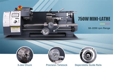 Creworks 8x16 750w Mini Metal Lathe With Lcd Display Hp Motor Mini